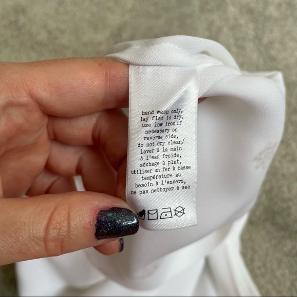 RAG & BONE White Floral Embellished Scoop Neck Sleeveless Tank Top EUC Size S - Picture 7 of 9